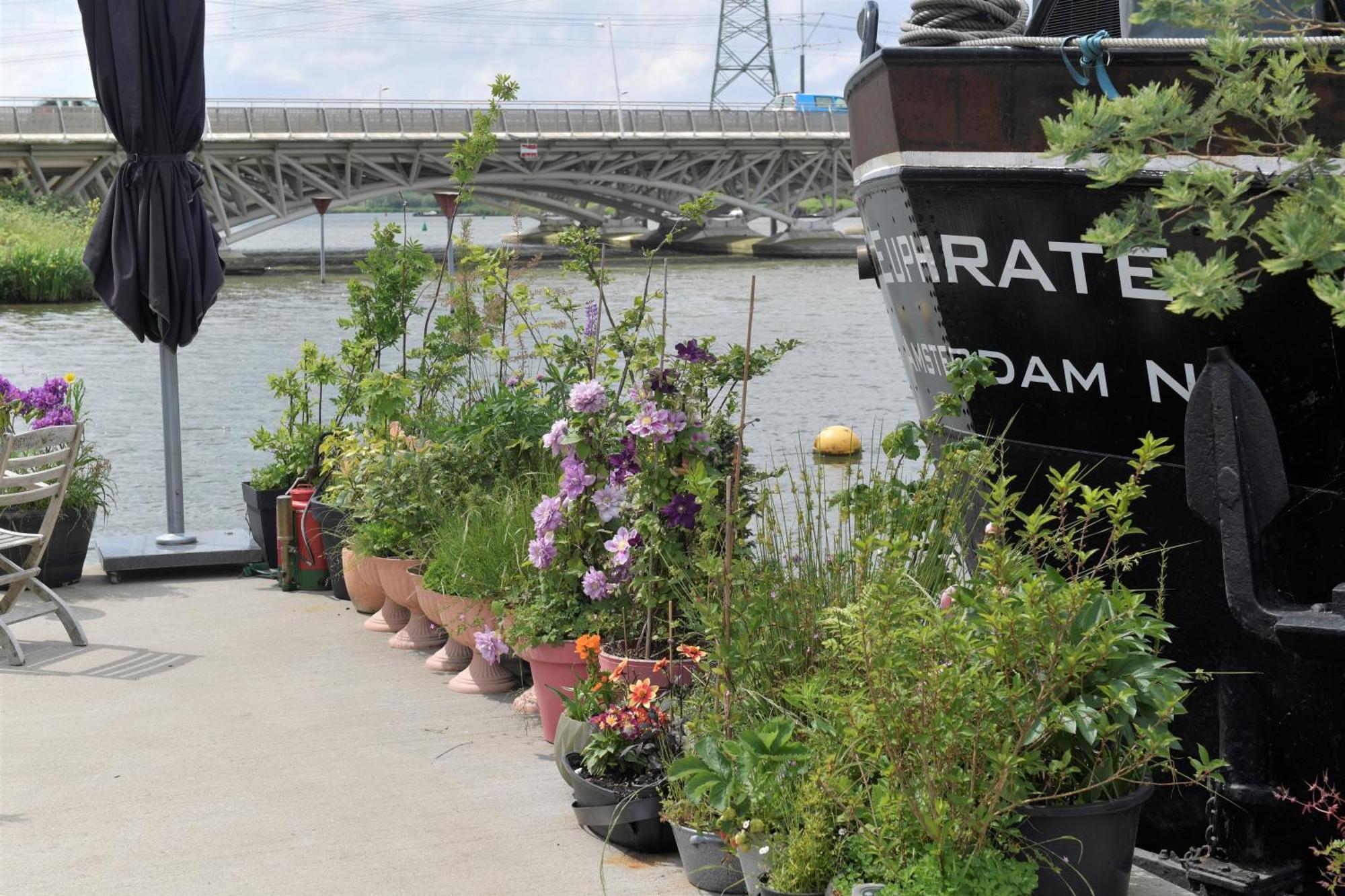 Euphrate Houseboat Hotell Amsterdam Exteriör bild
